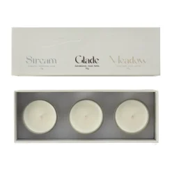 Outlet Scandi Living Set de regalo Vela aromática 70g paquete de 3, Stream/Glade/Meadow Multi