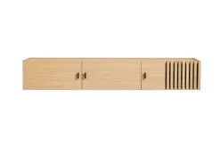 Best Woud Sideboard de pared Array, 150 cm, Roble pigmentado blanco BeigeNegro