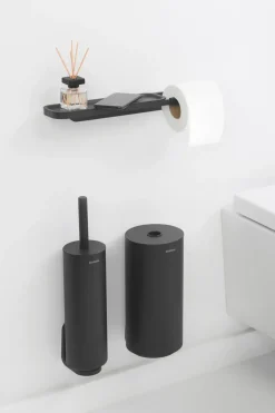 Sale Brabantia Soporte de papel higiénico con estante MindSet, Mineral Infinite Grey Gris