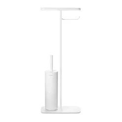Online Brabantia Soporte papel higiénico y escobilla con estante MindSet, Mineral Fresh White Blanco