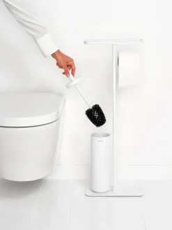 Online Brabantia Soporte papel higiénico y escobilla con estante MindSet, Mineral Fresh White Blanco