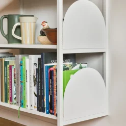 Best TÔNN furniture Soporte para libros Paus 25x30 cm, White Blanco