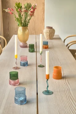 Sale Villa Collection Soporte para velas Styles Ø7,7x10 cm, Azul-rosa AzulRosa