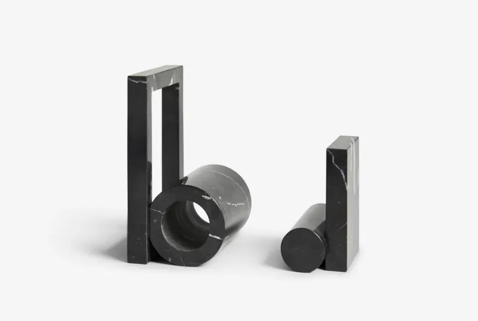 Outlet Woud Sujetalibros Booknd mármol, Negro