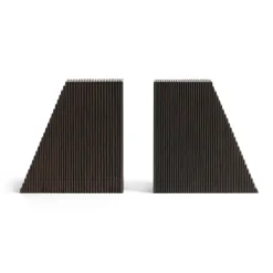 Outlet Ethnicraft Sujetalibros Grooves, 2-packkkk, Mahogany dark brown Marrón