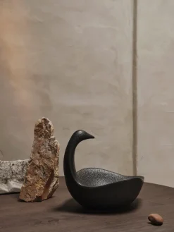 Best Ferm Living Swan Centrepiece, Black Negro