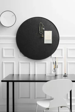 Sale Gejst Tablero de notas Retell pinboard Ø80 cm, Negro