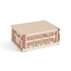 HAY Tapa mediana Colour Crate, Powder Rosa