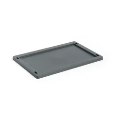 Discount HAY Tapa pequeña Colour Crate plastic, Charcoal Negro