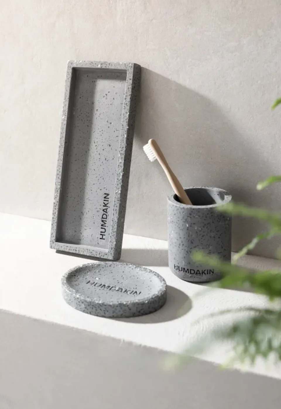 Humdakin Taza para cepillos de dientes Nordic terrazzo, Nordic terrazzo Azul