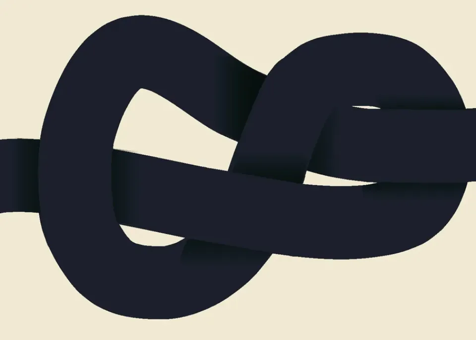 Hot Paper Collective The Knot, 30x40 cm Azul