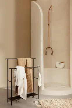 Outlet Ferm Living Toallero Dora, Black Negro