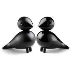 Kay Bojesen Denmark Tortolitos de madera, , set de 2 Negro