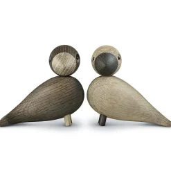 Online Kay Bojesen Denmark Tortolitos de madera, set de 2, roble Marrón