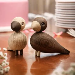 Online Kay Bojesen Denmark Tortolitos de madera, set de 2, roble Marrón