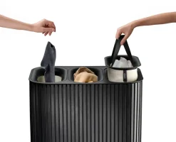 Sale Joseph Joseph Tota Trio Luxe cesta de ropa 90 L, Black Negro