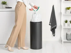 Brabantia Touch Bin New 30 L, Confident Grey Gris