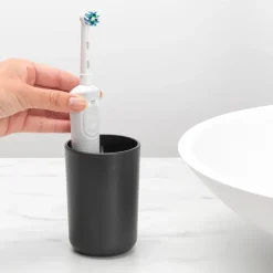 Best Brabantia Vaso para cepillos de dientes ReNew , oscuro Gris