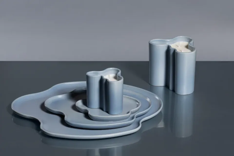 Clearance Iittala Vela aromática Aalto 8 cm, Agua Azul