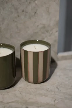 Discount DBKD Vela aromática Burn 60 h, Stripe green VerdeBeige