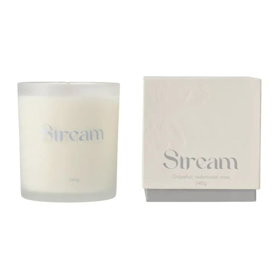 Online Scandi Living Vela aromática Stream, 240 g Azul