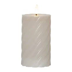 Best Star Trading Vela cilindrica Flamme Ø7,5×15 cm, Beige