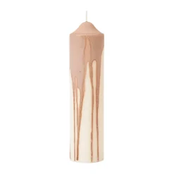 Hot Ferm Living Vela cilíndrica Dryp, , 20 cm Beige