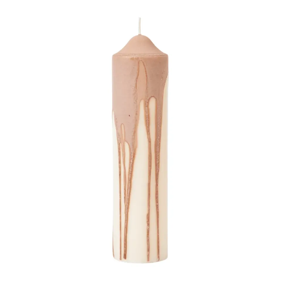 Hot Ferm Living Vela cilíndrica Dryp, , 20 cm Beige