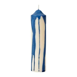 Hot Ferm Living Vela cilíndrica Dryp, Deep Blue, 20 cm Azul