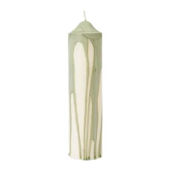 Outlet Ferm Living Vela cilíndrica Dryp, Tea Green, 20 cm Verde