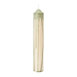 Best Ferm Living Vela cilíndrica Dryp, Té, 30 cm Verde
