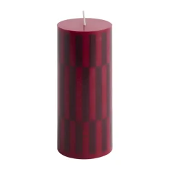 New HAY Vela gruesa Column Candle small 15 cm, Wine-bordeaux Multi