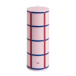 Hot HAY Vela gruesa Column Candle medium 20 cm, Light pink-red-bordeaux-dark blue Multi