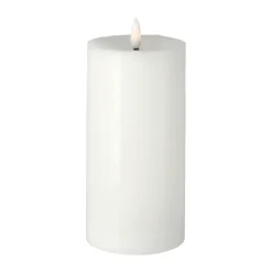 Discount Scandi Essentials Vela gruesa LED Bright Melt 17,5 cm, Blanco