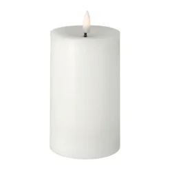 Scandi Essentials Vela gruesa LED Bright Melt 15 cm, Blanco