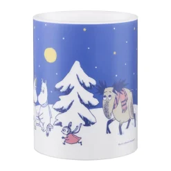 New Muurla Vela gruesa LED Moomin 12,5 cm, Noche estrellada Azul