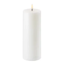 Discount Uyuni Lighting Vela gruesa LED Uyuni Ø7,8 cm, 20,3 cm Blanco