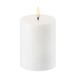 Hot Uyuni Lighting Vela gruesa LED Uyuni Ø7,8 cm, 10,1 cm Blanco