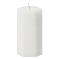 Online Scandi Essentials Vela gruesa Luminous Spider web, Ø6x10 cm Blanco