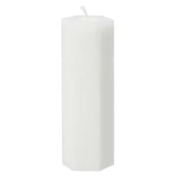 Scandi Essentials Vela gruesa Luminous Spider web, Ø6x15 cm Blanco