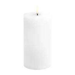 Sale Uyuni Lighting Vela gruesa Uyuni LED derretida, rústico, Ø7,8x15 cm Blanco