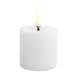 Outlet Uyuni Lighting Vela gruesa Uyuni LED derretida, , Ø5x4,5 cm Blanco