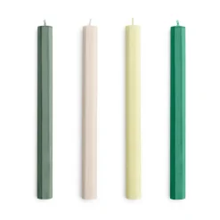 New HAY Vela Hexagon Candle mix 4-pack, Greens-whites Verde