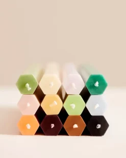 Online HAY Vela Hexagon Candle mix 4-pack, Dark Multi