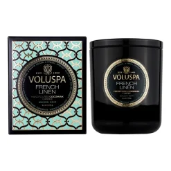 Online Voluspa Vela perfumada Classic Maison Noir 60 horas, French Linen Color doradoNegro
