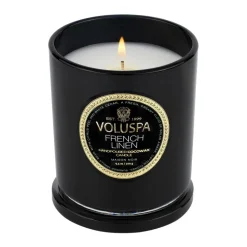 Online Voluspa Vela perfumada Classic Maison Noir 60 horas, French Linen Color doradoNegro