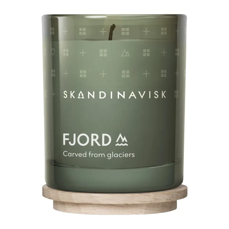 Hot Skandinavisk Vela perfumada con tapa Fjord, 65 g Verde