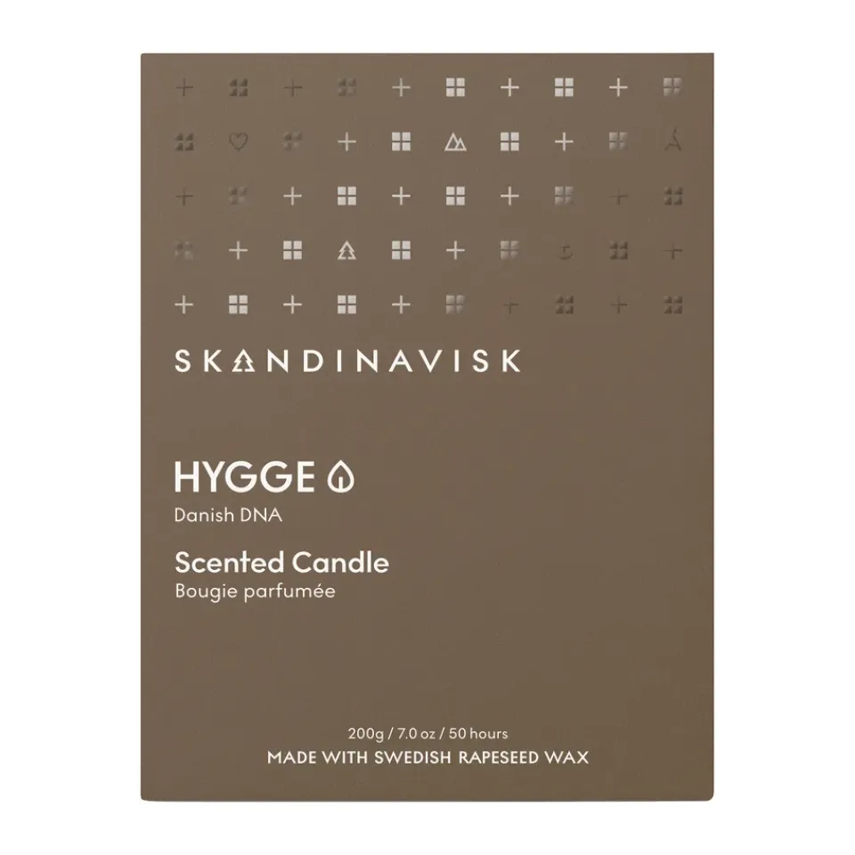 Hot Skandinavisk Vela perfumada con tapa Hygge, 200 g Marrón