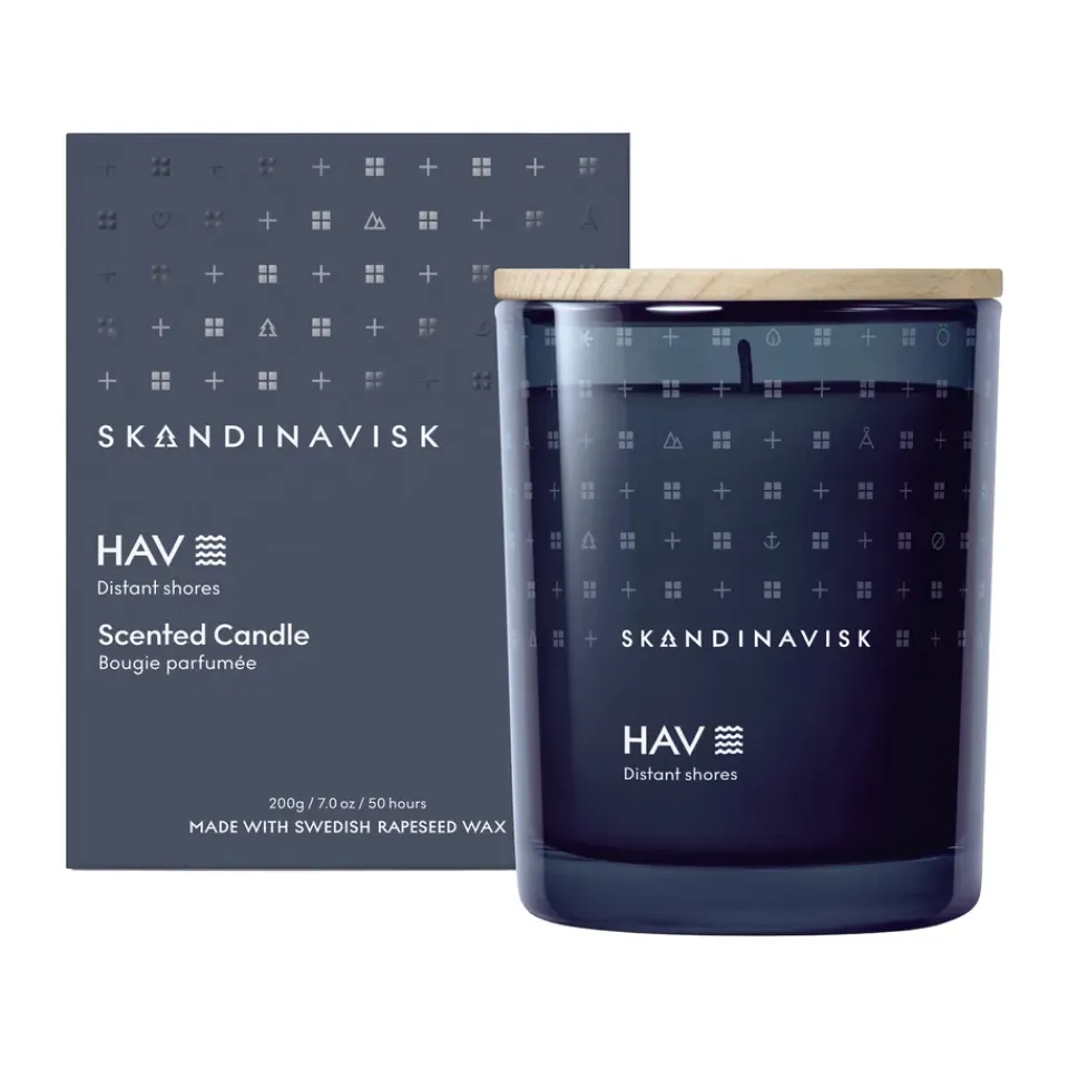 Outlet Skandinavisk Vela perfumada con tapa Hav, 200 g Azul