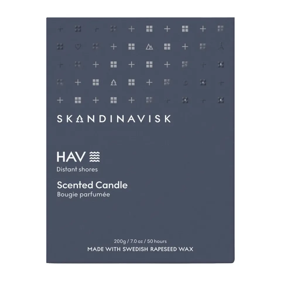 Outlet Skandinavisk Vela perfumada con tapa Hav, 200 g Azul